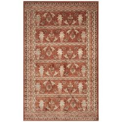 Ariana Sarai Indoor Area Rug Bronze by Brylane Home in Red (Size 7'10"X9'10")
