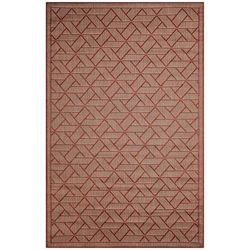 Carmel Pyramid Indoor/Outdoor Area Rug Aqua by Brylane Home in Chili (Size 1'11"X7'6")