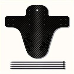 TEMU 1pc New Carbon Bike Mudguard, Front And Rear Mudguards For Mountain Bikes, Adjustable Mountain Bike Mudguards, Suitable For Mountain Bikes And Larger Bicycle Wheel Sizes (black)