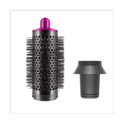 Cylinder Comb and Adapter for Dyson Airwrap Styler / Supersonic Hair Dryer Accessories,Curling Hair Tool,Rose Red & Gray