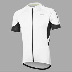 Per uomo Maglia da Ciclismo Tinta unica Manica Corta Bicicletta Maglia con 3 tasche posteriori Mountain Bike MTB Ciclismo su strada Traspirabilità Strisce Riflettenti Tasca Posteriore Tessuto ultra
