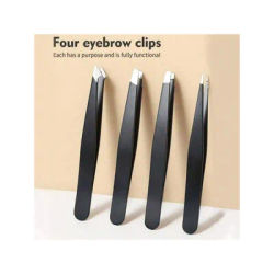 Multi-purpose Eyebrow Tweezers, 4-Pack Stainless Steel Eyebrow Tightening Facial Hair Trimmer Makeup Tool Set, Eye Shaping Tools