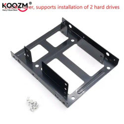 2.5 To 3.5 Hard Disk Bracket Hard Drive Dual Desktop SSD Mounting Bracket Internal Adapter 2.5" To 3.5" Hard Drive Bay Mounting
