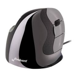 Evoluent VerticalMouse D Wired Mouse (Large, Dark Silver) VMDL