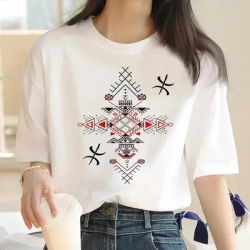 Amazigh – T-shirt à manches courtes pour femmes, vêtement pour Couple, édition coréenne, Ulzzang, rétro, haute qualité, 2024