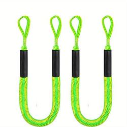 TEMU 2 Packs Bungee Dock Lines, 4 Feet Bungee Shock Cords Bungee Docking Rope Mooring Rope For Boat, Pwc, Pontoon, Kayak, Canoe, Watercraft