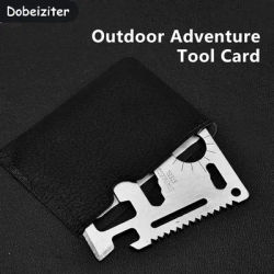 11 in 1 Outdoor Multifunction Card Knife Survival Camping Hunting Tactical Knife Utility Hand Tools Pocket Multitool Card