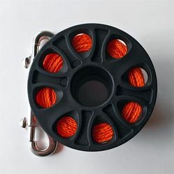 TEMU 1pc 30m/1181.1in Diving Rope With , Finger Reel With Stainless Steel Hook, Underwater Snorkeling Diving Accessories