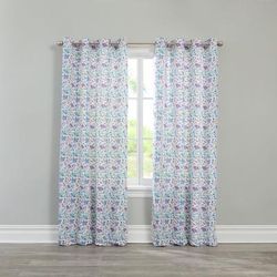 Wide Width BH Studio Microfiber Grommet Panel by BH Studio in Multi Floral (Size 50" W 72" L)