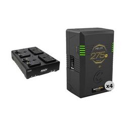 Core SWX Helix Max 275Wh 4-Battery Kit with 4-Bay Charger (Gold Mount) HLX-275MXG