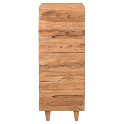 Cassettiera in acacia con 7 cassetti