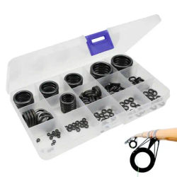 Ceramic Rod Guide Ring 160PCS Pole Ceramic Guides Rings Replacement Kit 11 Sizes Rod Ceramic Guides