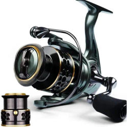 Fishing Reel Spinning Sea Rod Fishing Reel Double Line Cup 5.2:1 Gear Ratio Reel Rocker Arm for