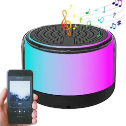 Hifi Mini Portable Speaker With Wireless Stereo Pairing Wireless Loud Sound Car Audio Dazzling LED