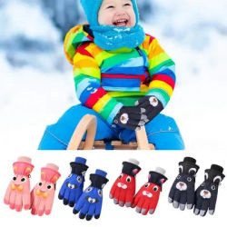 Ski Snow Gloves Mittens Thickened Windproof Gloves Anti-Slip Snowboarding Gloves With Thickened