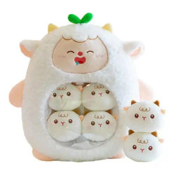 Removable Plush Pillow A Bag Of Animal Snack Pillow Soft Lovely Novelty Simulation Snack Plush Toys