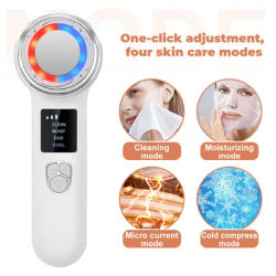 EMS Face Beauty Device Microcurrent Face Lifting Wrinkle Remover LED Photon Red Blue Light Face