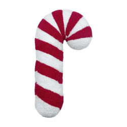 Soft Candy Cane Plush Pillow 17 Inch Stuffed Lollipop Candy Cane Throw Pillow Christmas Decorative