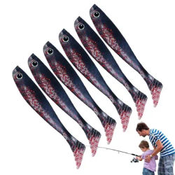 Soft Fishing Lures Topwater Frog Lure 10cm Artificial Soft Bait T-tail 6pcs For Bass Trout Crappie