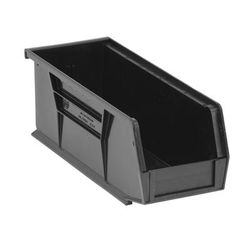 Quantum Food Service QUS224 BK Stack & Hang Shelf Bin - 10 7/8" x 4 1/8", Black, Case of 12