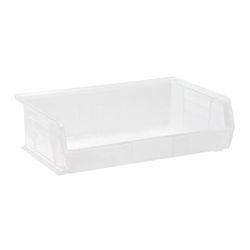 Quantum Food Service QUS245CL Stack & Hang Shelf Bin - 10 7/8" x 16 1/2", Clear