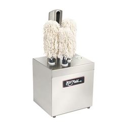 Winco GP-3MINI-CE 3 Brush Stemware Dryer/Polisher - 290 Glasses/hr, Silver, 220-240v