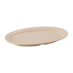 Winco MMPO-139 13 1/8" x 9 1/2" Oval Platter - Melamine, Tan, Beige, 1 Dozen