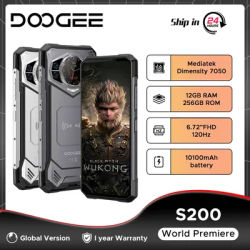 Global Version DOOGEE S200 5G Rugged Phone 12GB 256GB 1.32" AMOLED Rear Display Dimensity 7050 100MP Camera 10100mAh NFC
