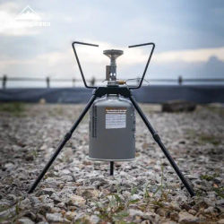 CAMPINGMOON Camping Multifunctional Stove Extension Bracket, Multifunctional Outdoor Portable Stove Head Tripod Bracket