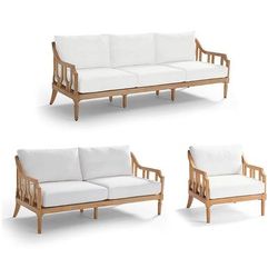 Caravelle Seating Replacement Cushions - Right-facing Daybed, Solid, Sailcloth Salt - Frontgate