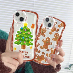 Merry Christmas Wave Phone Case for IPhone 15 14 13 12 11 Pro Max Mini X XS XR SE 8 Plus Transparent