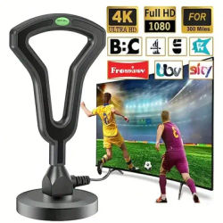 Digital HD TV Antenna with Strong Magnetic Base, TV Reception, Indoor and Outdoor, Newest, 2024