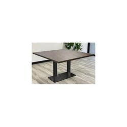 4' x 4' Modular Solid Wood Top Conference Table w/ Steel Dual Column Base - Add-On Sectio