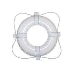 Taylor Made Foam Ring Buoy - 24" - White w/White Rope 361