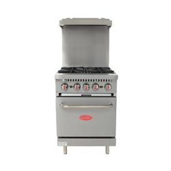 General GR4-24LP 24" 4 Burner Commercial Gas Range w/ Standard Oven, Liquid Propane, Stainless Steel, Gas Type: LP