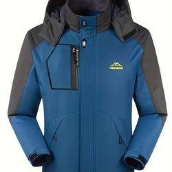 TEMU Stay Warm And Dry In This Unisex Fleece Ski Jacket - Perfect For Winter Outdoor Activities!