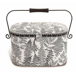 Prym Boite à couture "Fougères", dimensions : 30 x 20,5 x 19 cm
