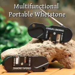 Mini Portable 4 in1 Tungsten Ceramic Carbide Knife Sharpener Multifunctional Camp Outdoor Tools