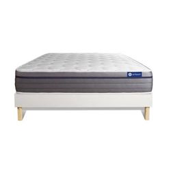 Letto bianco con materasso lattice e memory foam 180 x 210