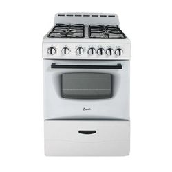 Avanti GR2414CW 23 1/2" Compact Gas Stove w/ 4 Burners - White, Convertible, Gas Type: Convertible