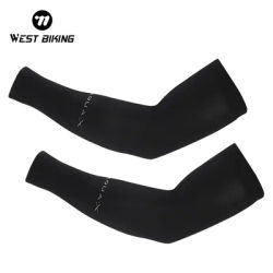 WEST BIKING Ice Silk Sports Arm Sleeves Cycling Sun UV Protection Outdoor Travel Running Gym Fitness Cool Summer Arm Sleeves