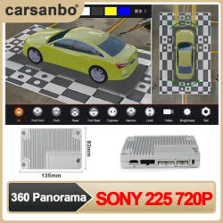 3D Pro 360 Panoramic Camera System Bird's Eye View 180 Degree Sony 225 Lens With 2-24 Hours Parking Monitoring DIY Car Color
