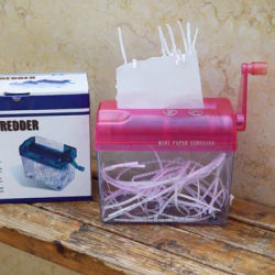 Mini Manual Shredder Portable A6 Hand Paper Cutting Shredder Strip-cut Machine Office Teaching Supplies Durable Cutter D5QC