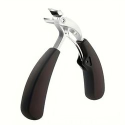 TEMU 1pc Modern Stainless Clippers With Blade, Heavy-duty Nail Clipper With Curved Design, Large Opening For Thick Nails, Elderly-friendly, With Precision Trimming For Men's Toenails