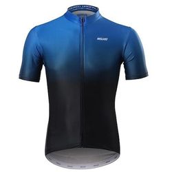 Per uomo Maglia da Ciclismo Sfumatura Manica Corta Bicicletta Maglia con 3 tasche posteriori Strisce Riflettenti Tasca Posteriore Elastico Dislittamento Gli sport Nero Giallo Viola scuro Abbigliamento