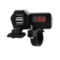 Caricabatterie per cellulare per moto 3.4a dual usb con accendisigari 10-24v con misuratore di tensione accessori di modifica