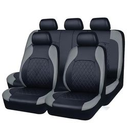 TEMU Deluxe Quilted Pu Leather 5-seat Cover - Upgrade Your Car Seats With Universal Fit And !