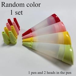 TEMU 1 Set Plastic Piping Set For Icing, Cake Decorating Tools, Dessert Decorating Squeeze Tubes With Tips, Diy Baking Supplies