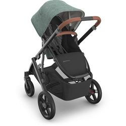 UPPAbaby Vista V3 Single-to-Double Stroller - Gwen (Green Melange / Carbon Frame / Saddle Leather)