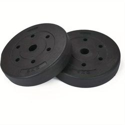 "TEMU 4pcs Weight Plates Set 5kg Standard 1" Vinyl Barbell Dumbbell Lifting Training Discs For Bodybuilding Increase Muscle"